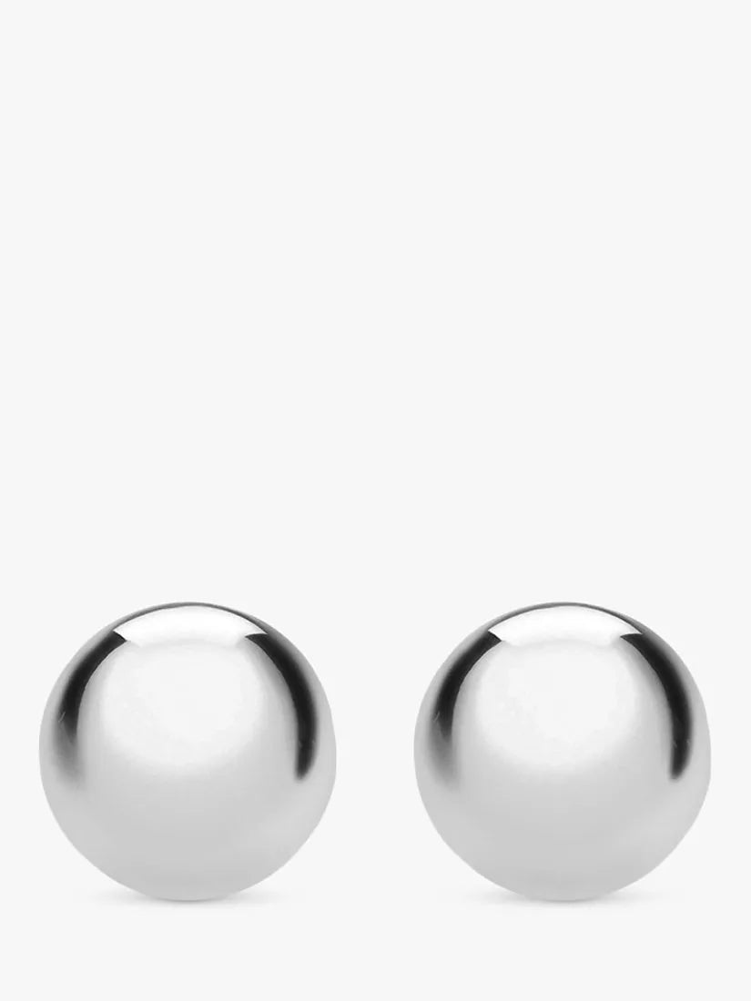 IBB 18ct white gold ball stud earrings (British brand)