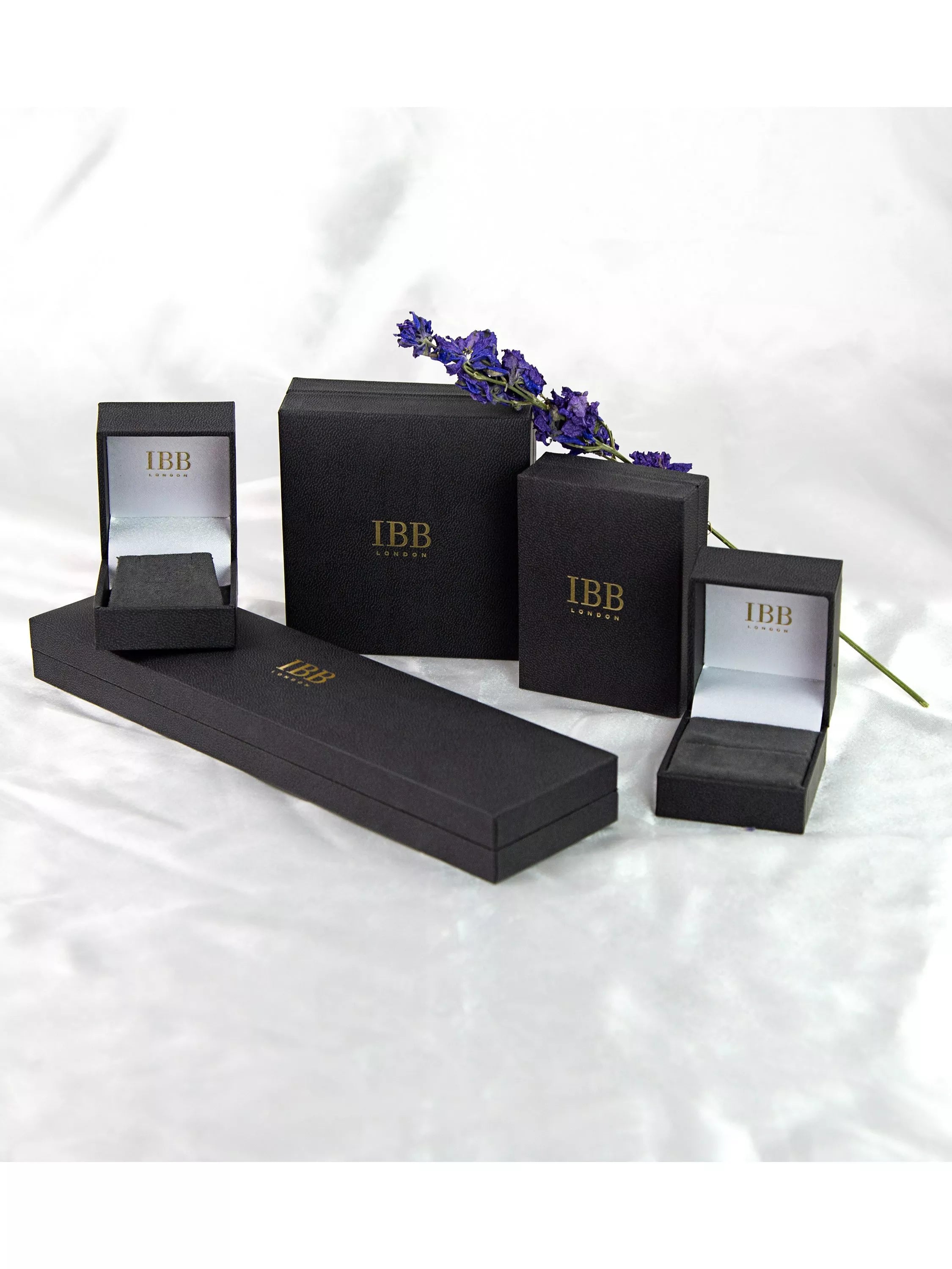 IBB 18ct white gold ball stud earrings (British brand)
