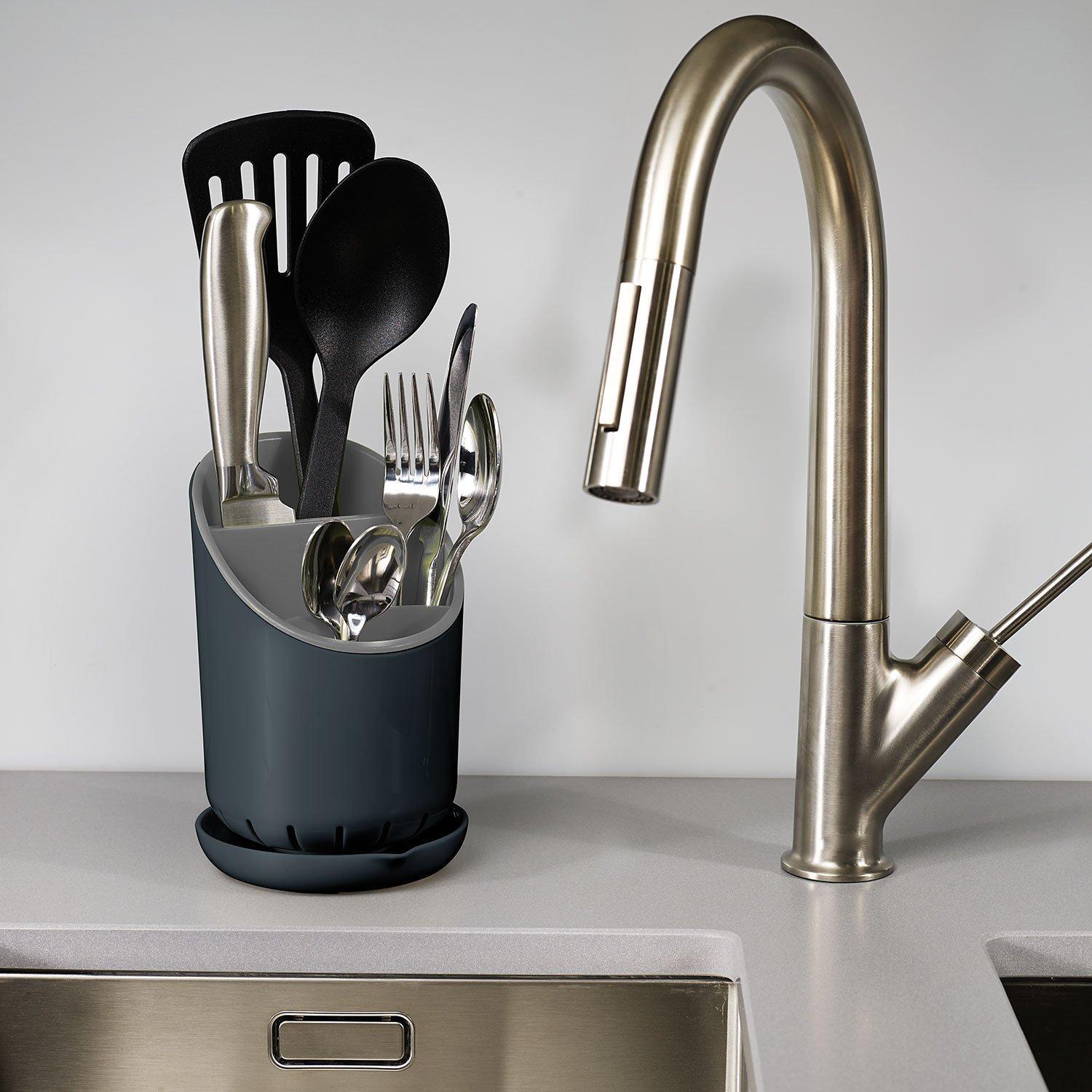 Joseph Joseph Dock cutlery drainer in grey, UK version