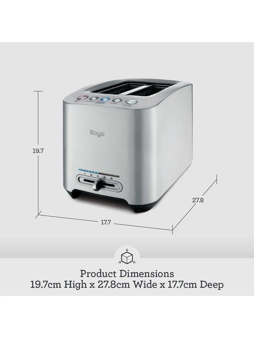 Sage 2-slice smart toaster in brushed stainless steel (British brand)