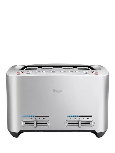 John Lewis Sage Smart Toast 4 Slice Stainless Steel Toaster- Buy online at McGrocer