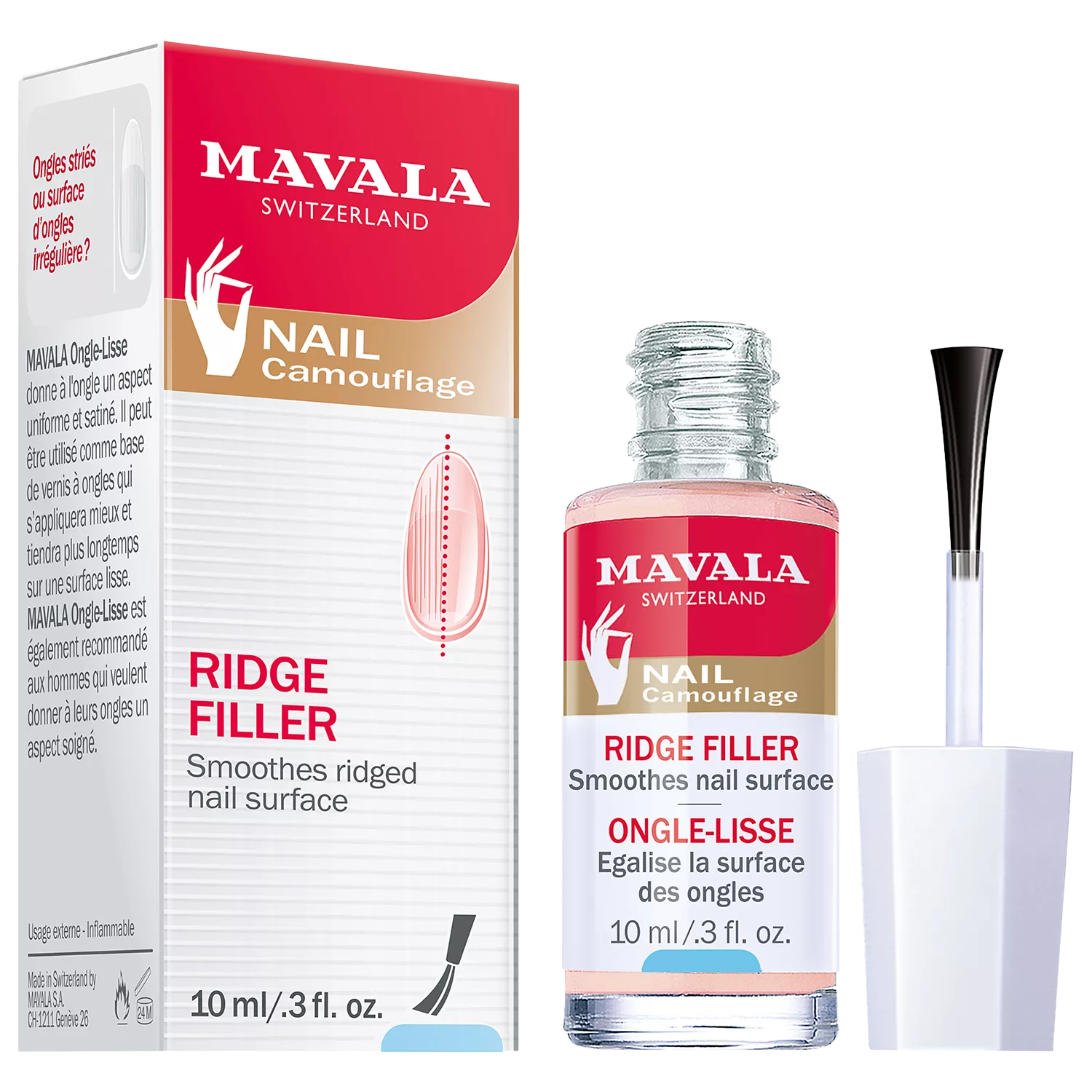 Mavala Ridgefiller Nail Treatment 10ml, imported from the UK