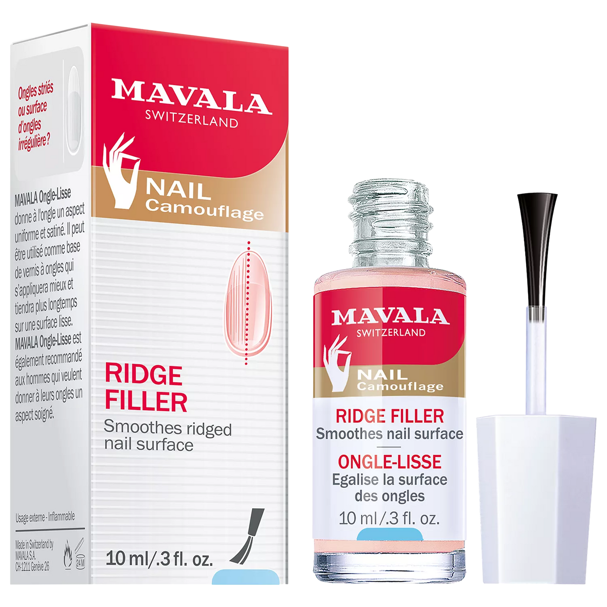 Mavala Ridgefiller Nail Treatment 10ml, imported from the UK