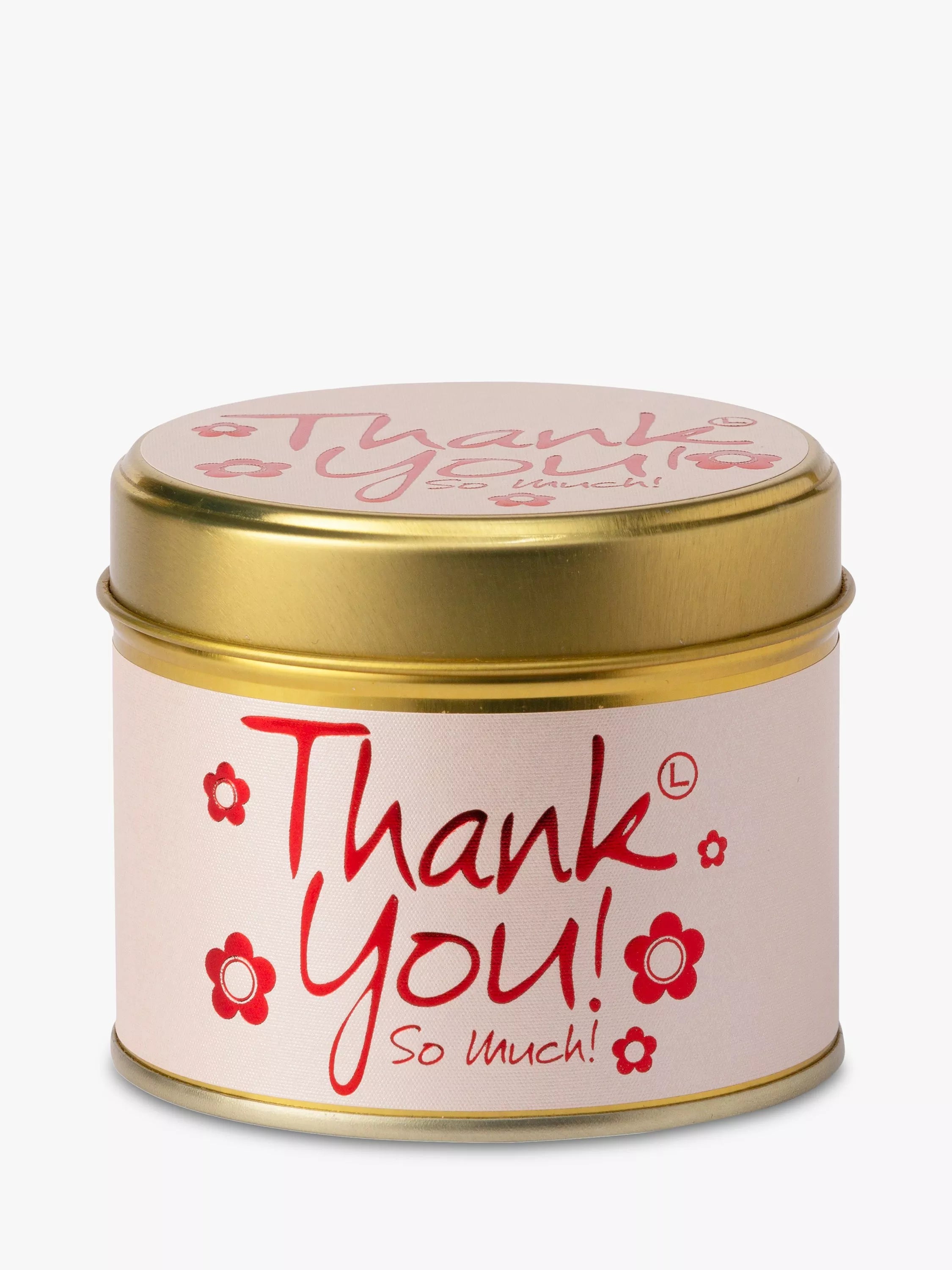 Lily-flame Thank You scented tin candle 230g, UK version