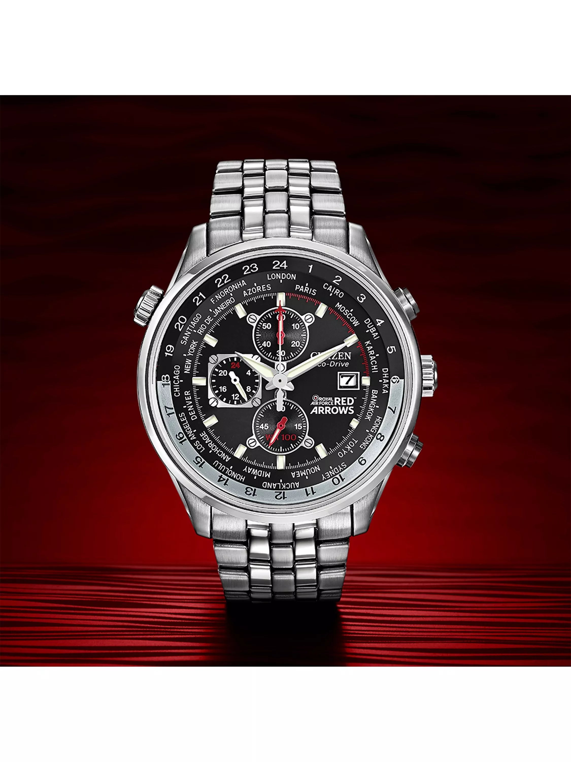 Citizen Red Arrows Chronograph watch with mesh bracelet, UK version