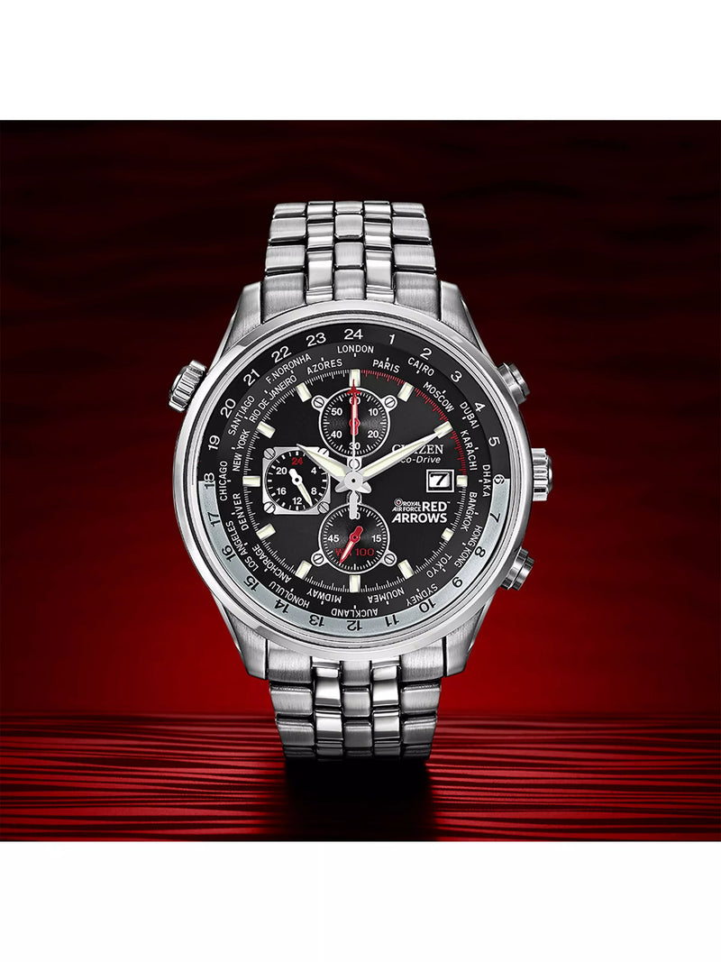 Citizen Red Arrows Chronograph watch with mesh bracelet, UK version