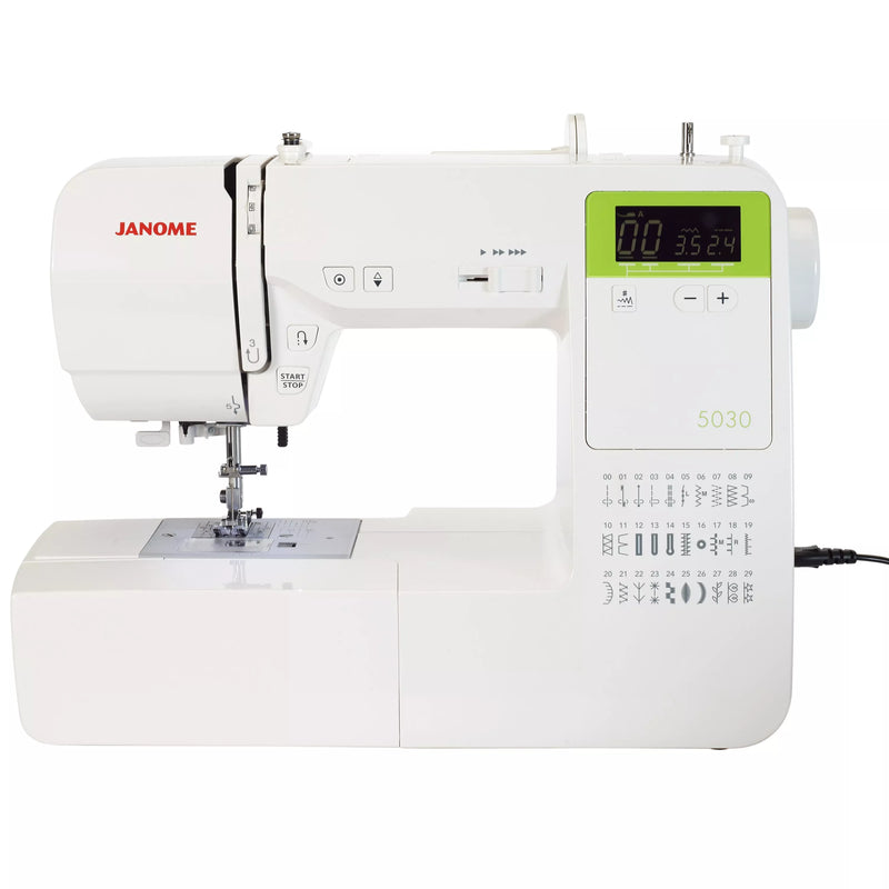 Janome 5030 computerised sewing machine white - British product