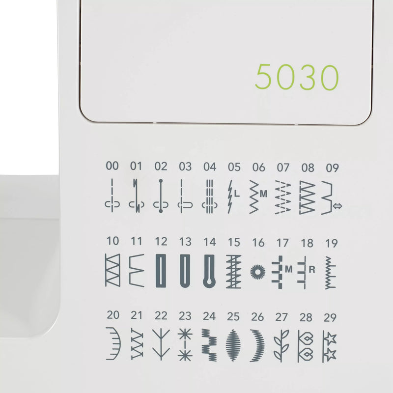 Janome 5030 computerised sewing machine white - British product