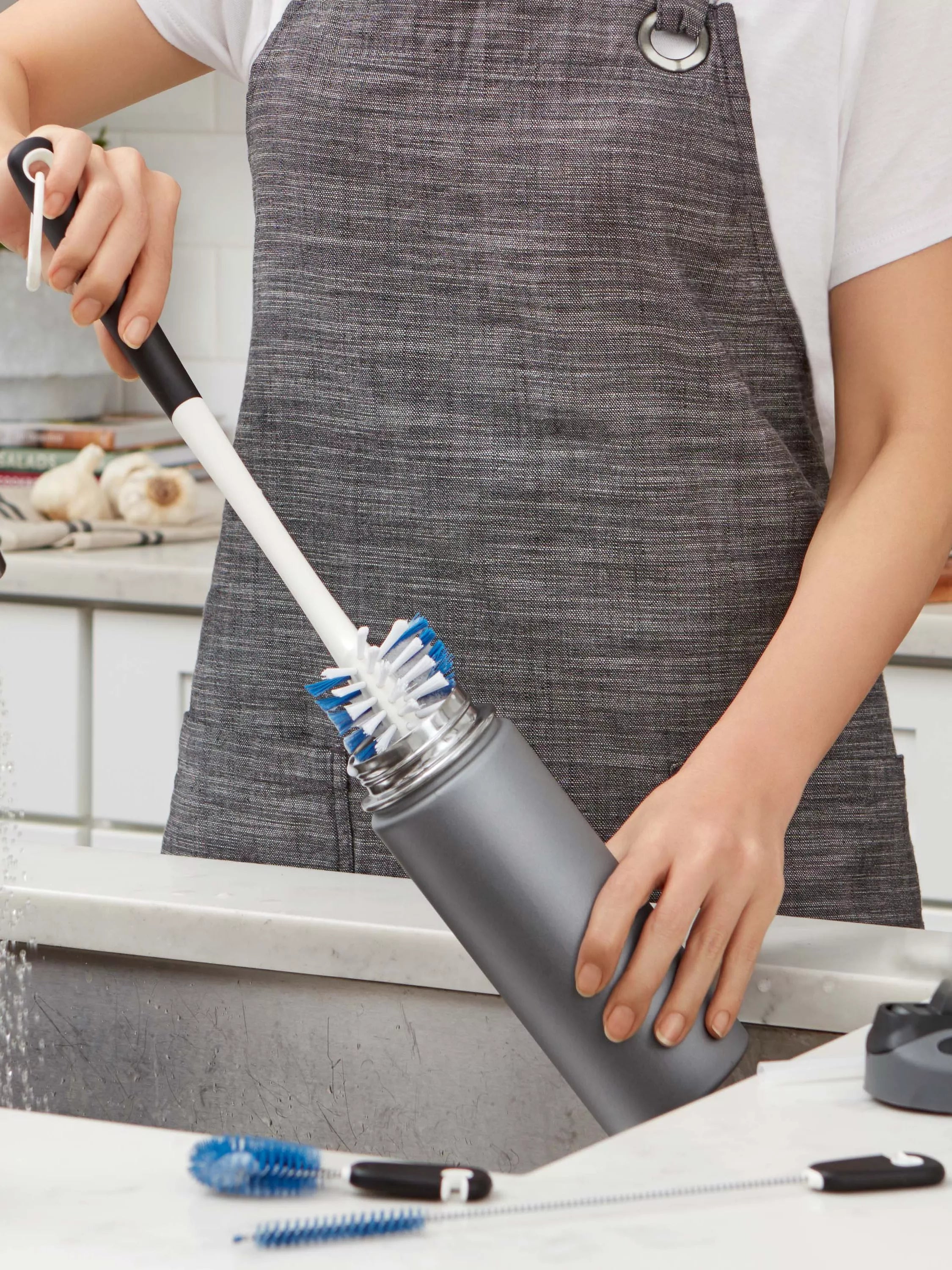 OXO Good Grips bottle cleaning brush set, imported from the UK
