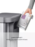 simplehuman rectangular liner pocket pedal bin 55L, UK version