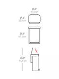 simplehuman rectangular liner pocket pedal bin 55L, UK version