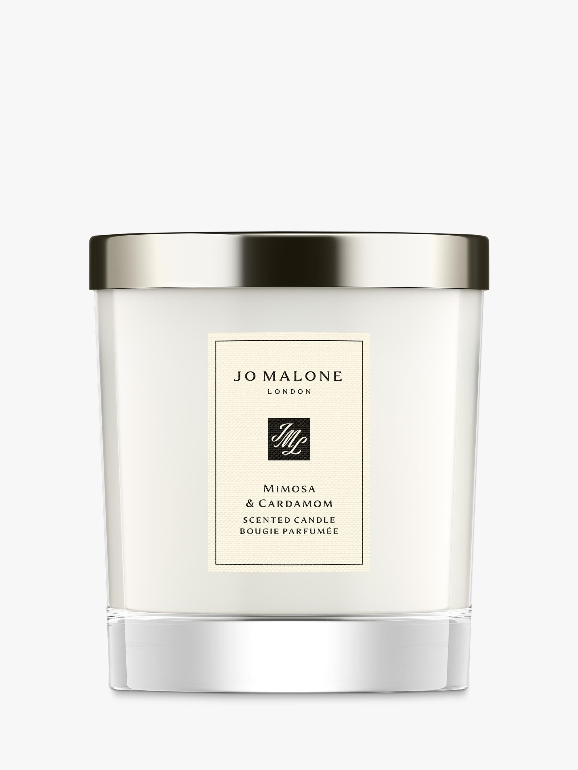 Mimosa and Cardamom Scented Glass Candle 200g with Lid
