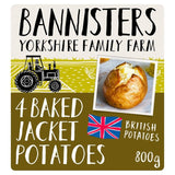 Bannisters Farm 4 Ready Baked Jacket Potatoes   800g GOODS M&S   