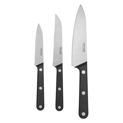John Lewis Classic High Carbon Stainless Steel Knife Set, 3 Piece- Buy online at McGrocer