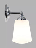 Astro Anton bathroom wall light polished chrome opal glass, UK version