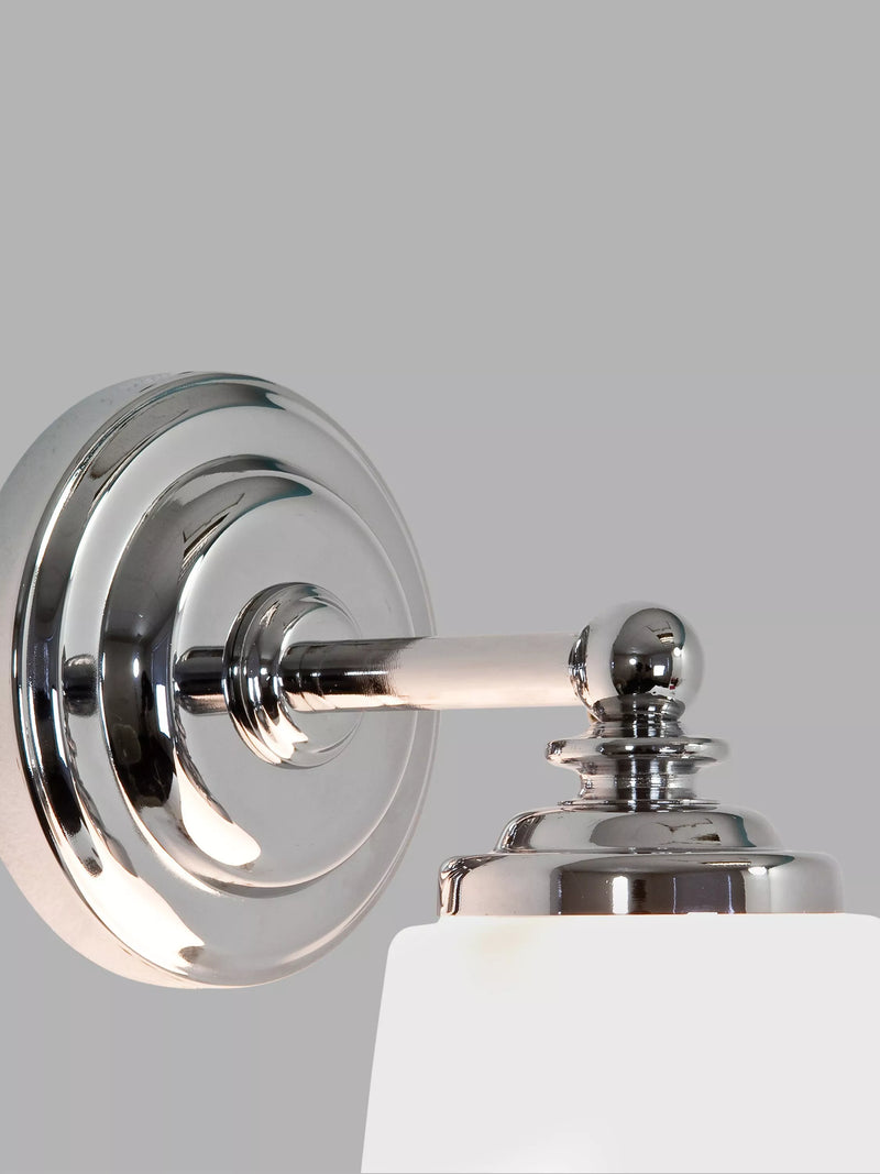 Astro Anton bathroom wall light polished chrome opal glass, UK version