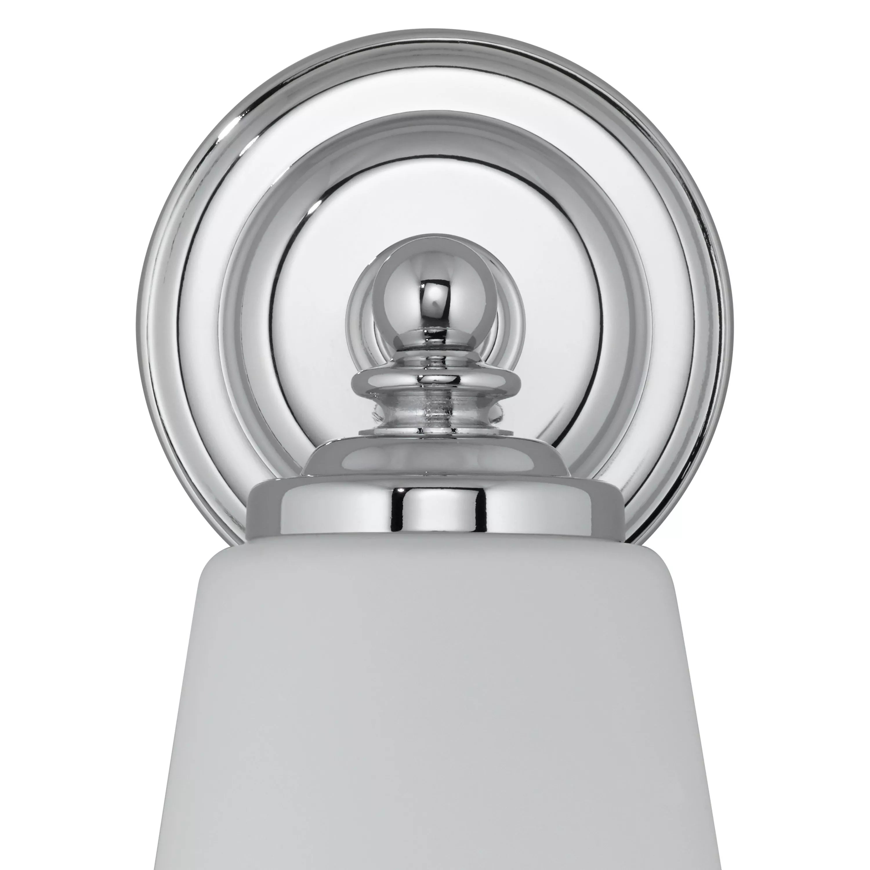 Astro Anton bathroom wall light polished chrome opal glass, UK version