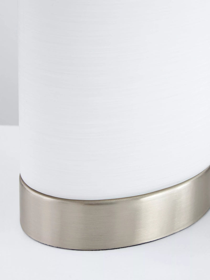John Lewis Danny Oval touch table lamp satin nickel - British product