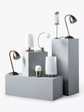 John Lewis Danny Oval touch table lamp satin nickel - British product