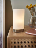 John Lewis Danny Oval touch table lamp satin nickel - British product