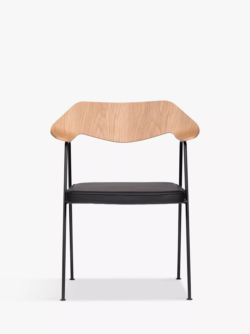 Case Robin Day 675 chair walnut veneer leather, imported from the UK