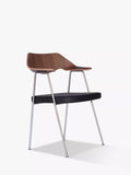 Case Robin Day 675 Chair, Walnut and Chrome Frame