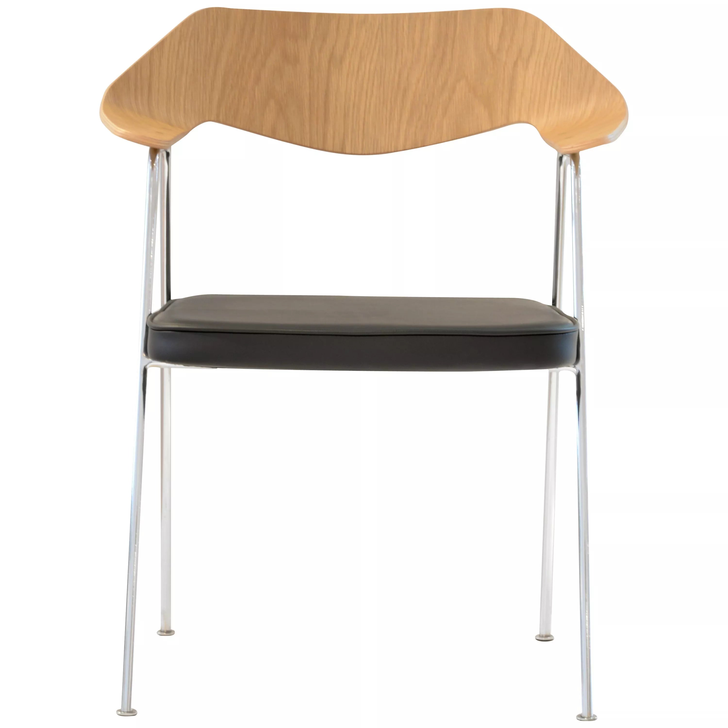 Case Robin Day 675 Chair, Oak and Chrome Frame