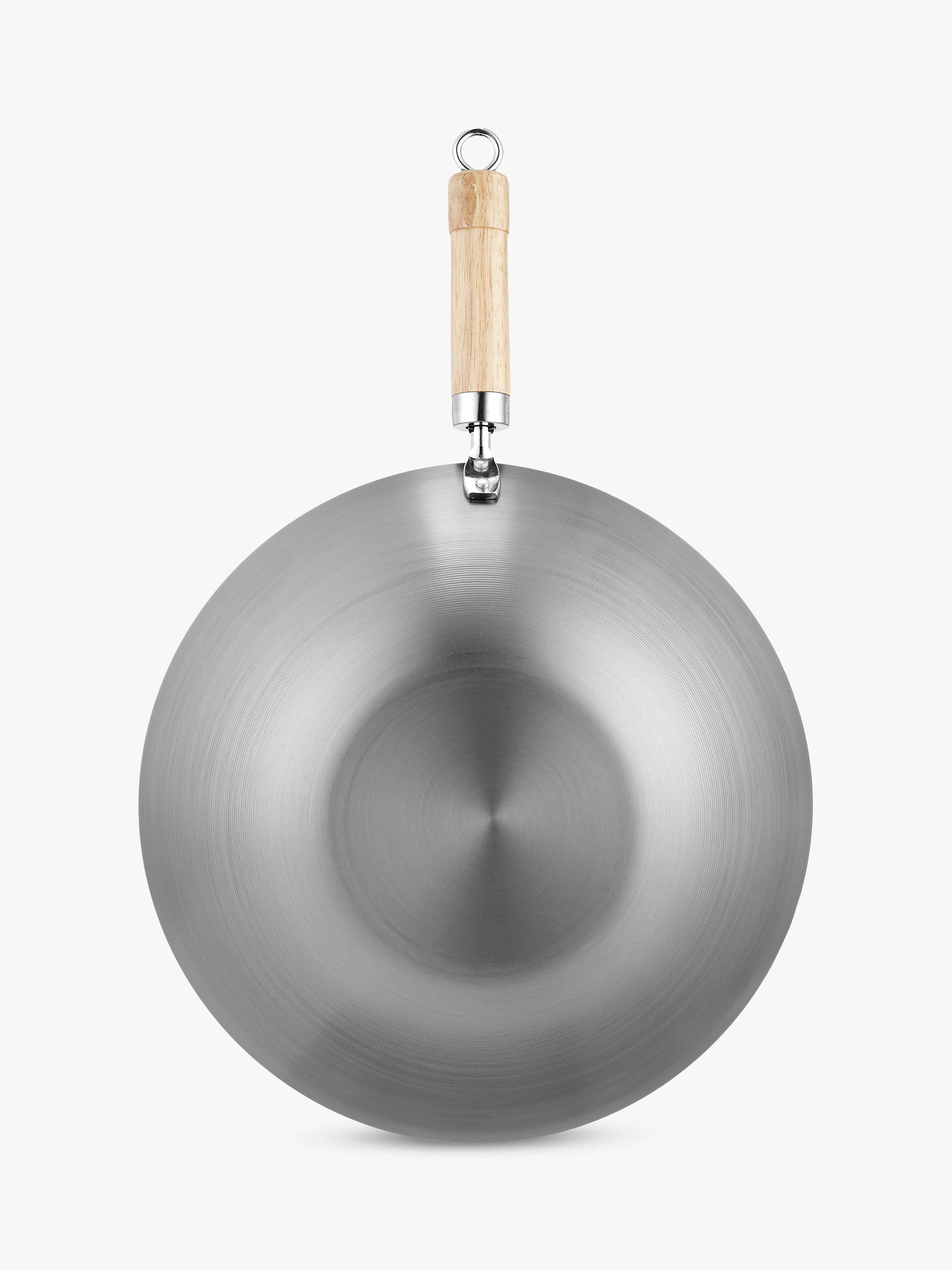 John Lewis carbon steel wok 24cm with wooden handle - British product