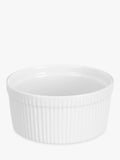 John Lewis porcelain soufflé dish white 17.5cm, imported from the UK