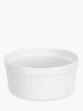 John Lewis porcelain round soufflé dish 19cm, imported from the UK