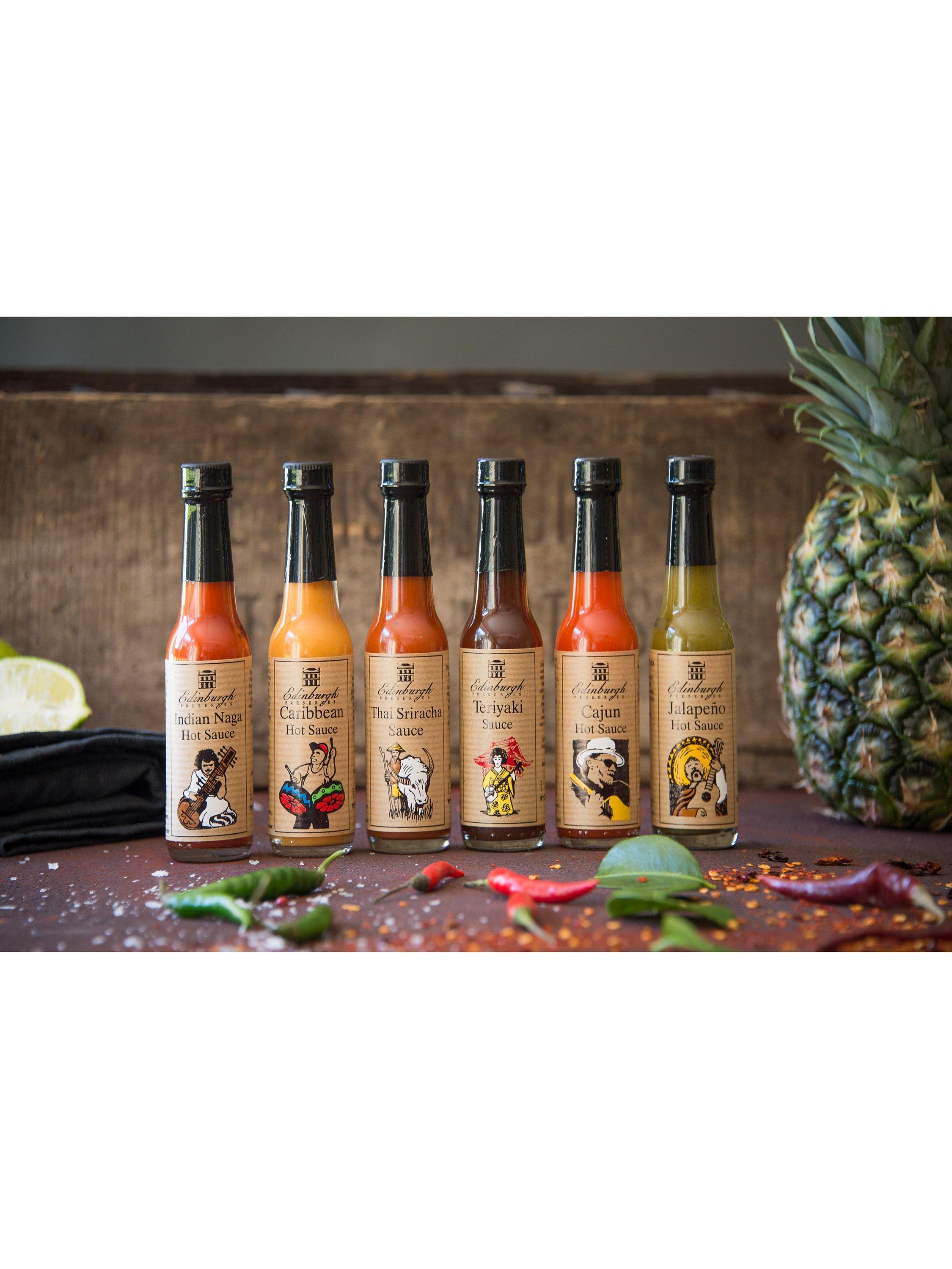 Edinburgh Preserves Hot & Spicy Sauce Box - British product