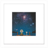 John Lewis Peanuts 'Snoopy and Charlie Stargazing' Framed Print, 23 x 23cm