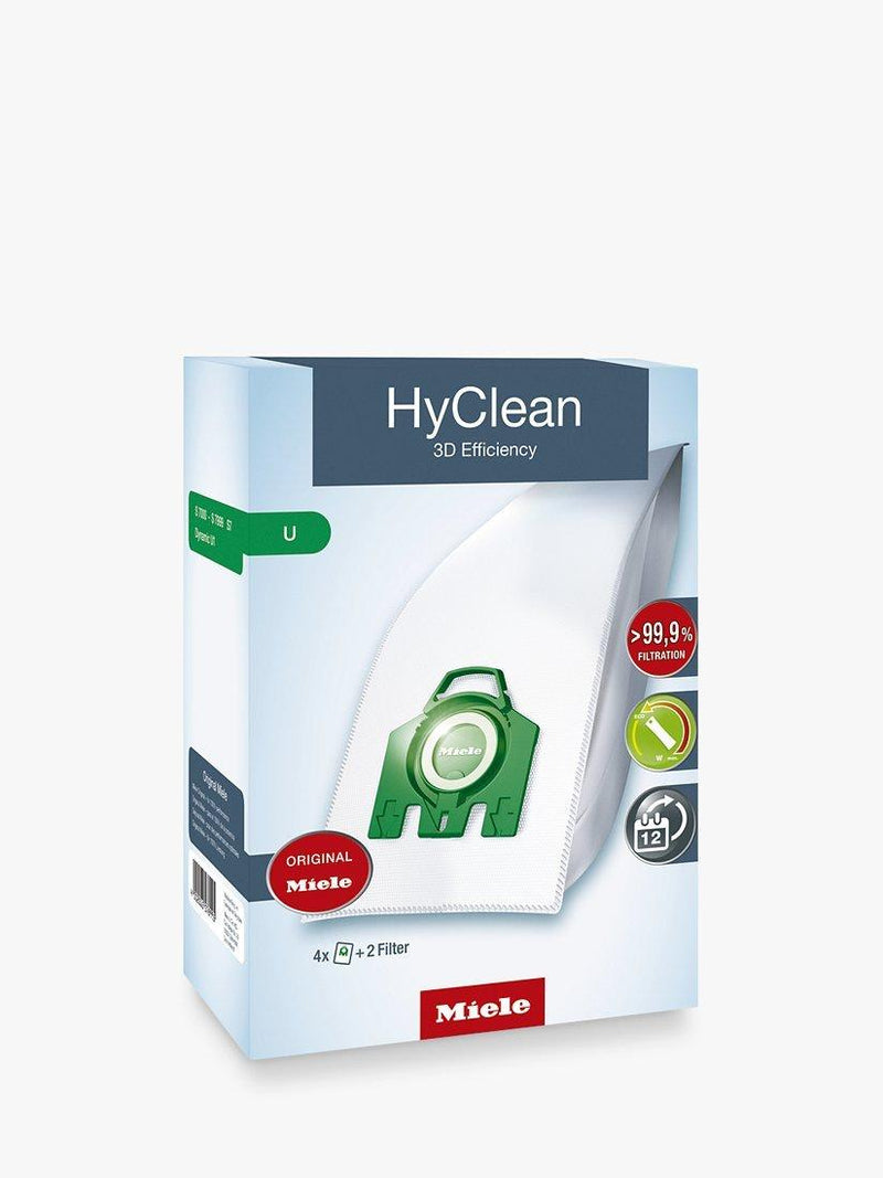 Miele HyClean 3D vacuum cleaner bags 4 pack with filters, UK version