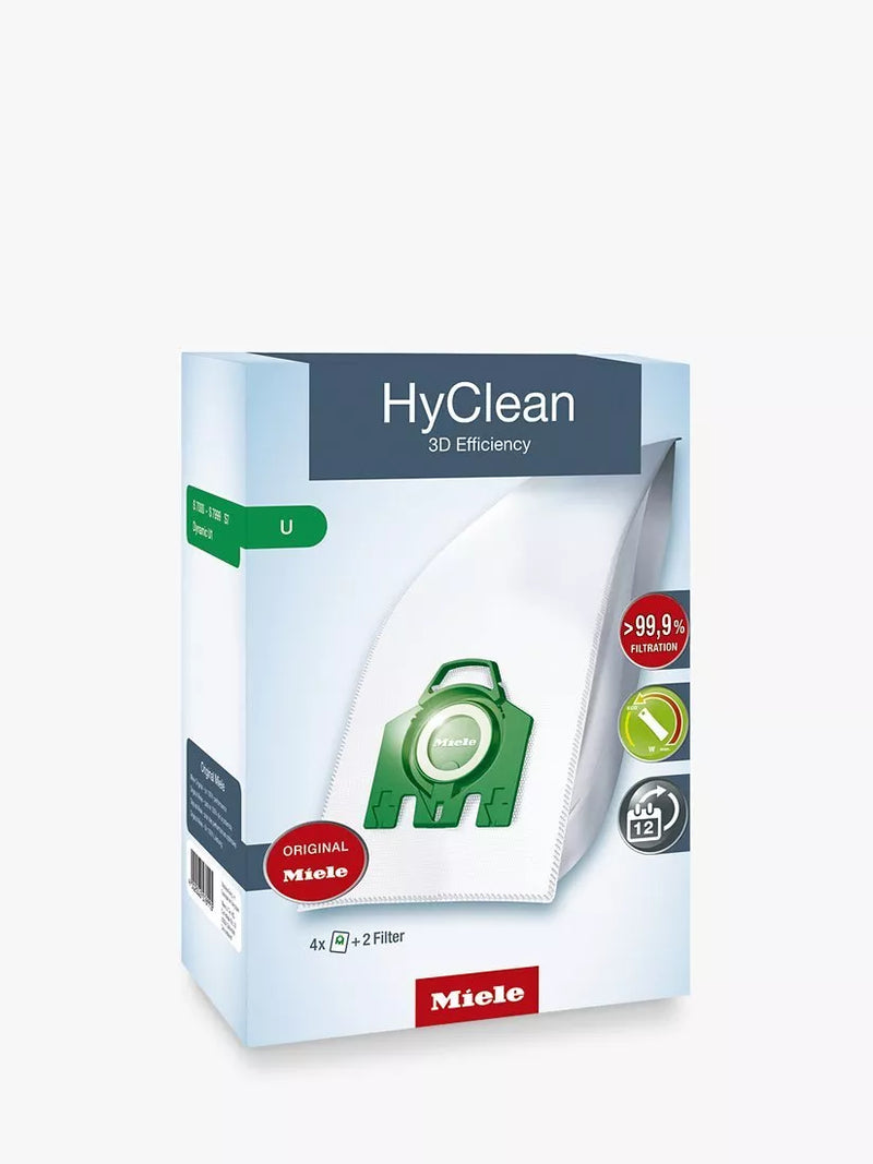 Miele HyClean 3D vacuum cleaner bags 4 pack with filters, UK version