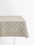 John Lewis New Dots Oilcloth Tablecloth Fabric, Pearl Grey