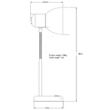 John Lewis Brandon metal desk lamp with adjustable head, UK version