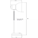 John Lewis Brandon metal desk lamp with adjustable head, UK version