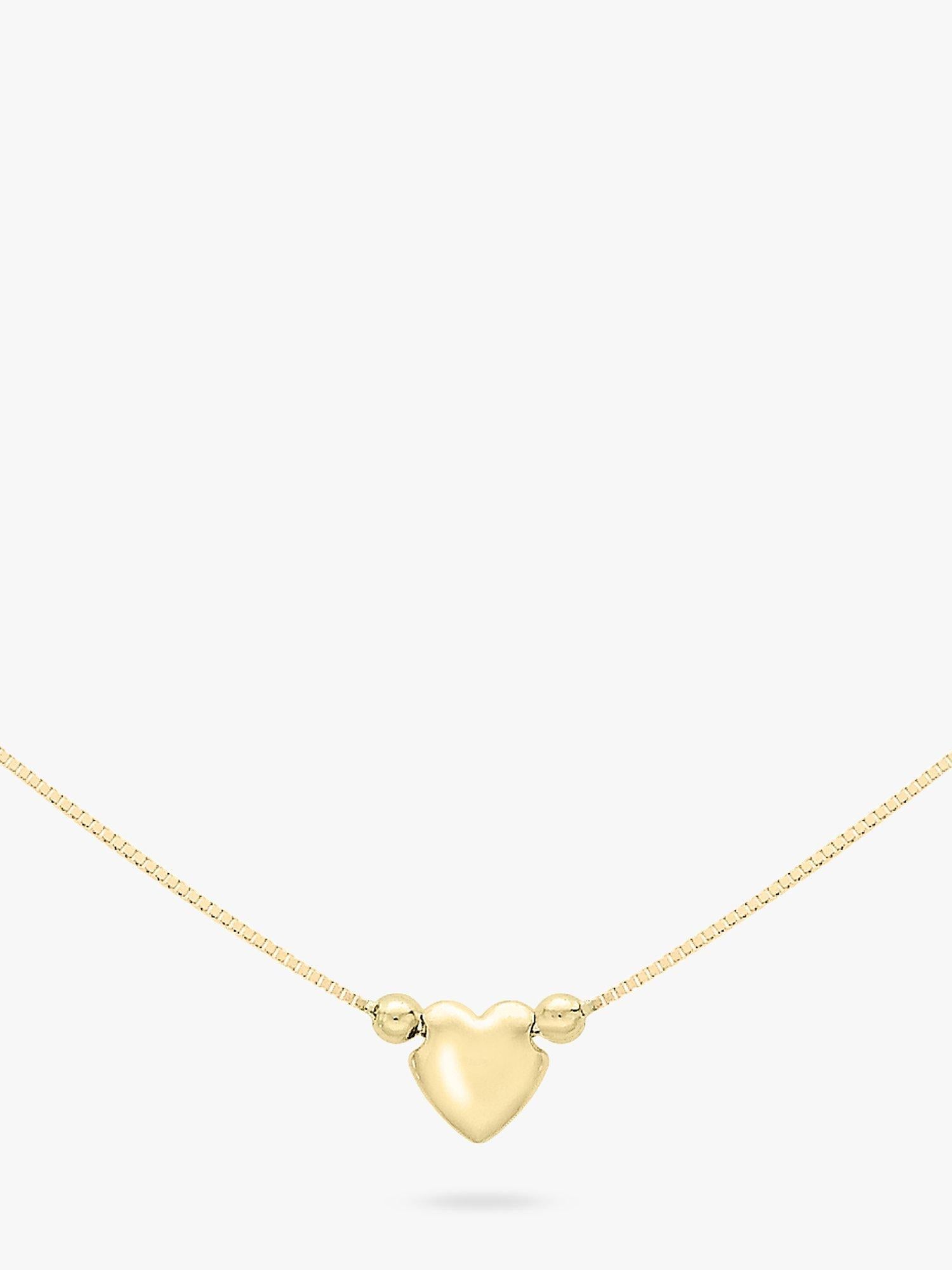 IBB 9ct yellow gold heart necklace set, imported from the UK