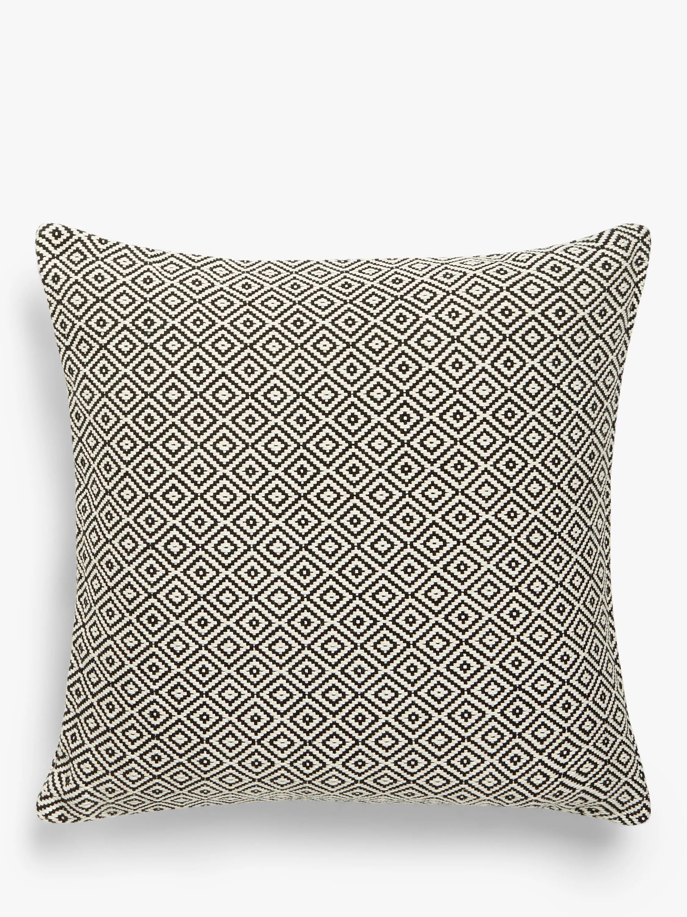 Diamond Pattern Woven Cushion with Duck Feather Filling