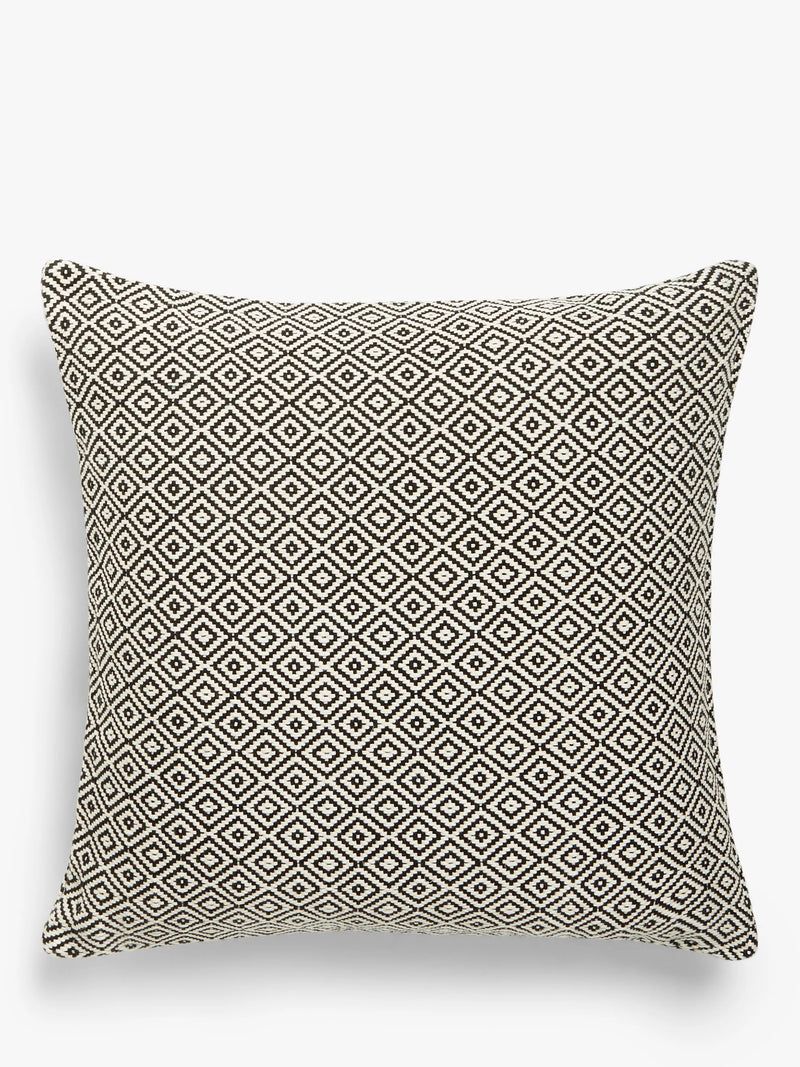Diamond Pattern Woven Cushion with Duck Feather Filling