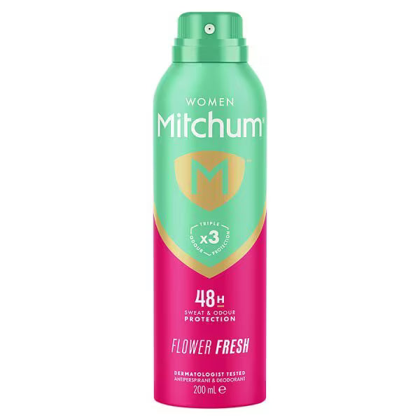 Mitchum Flower Fresh anti-perspirant deodorant spray 200ml, imported from the UK