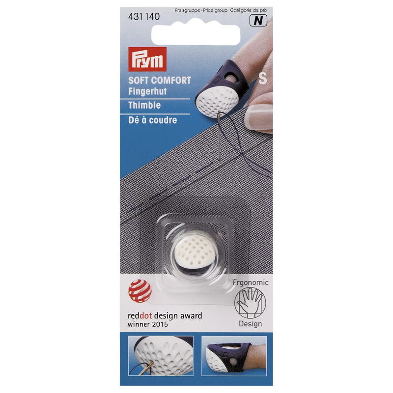 Prym small ergonomics thimble blue white (British brand)