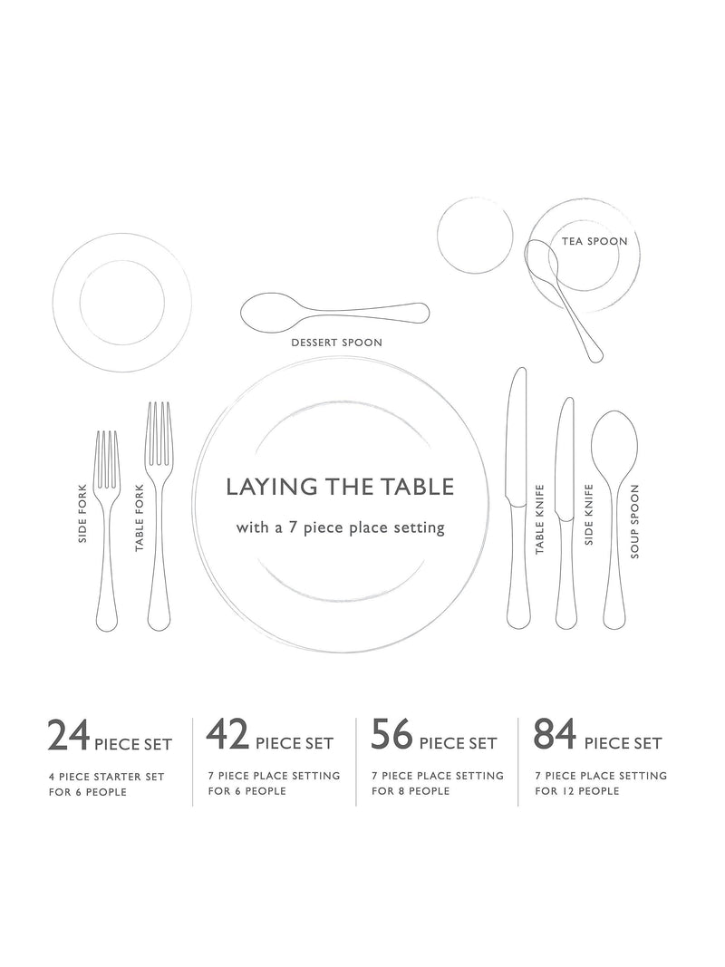Robert Welch Radford cutlery set 84 pieces 12 place settings - British product