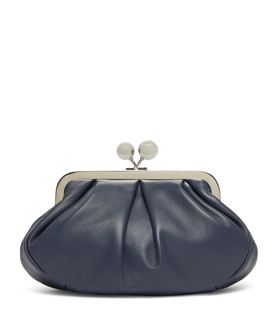 Weekend Max Mara Pasticcino small leather clutch bag, UK version