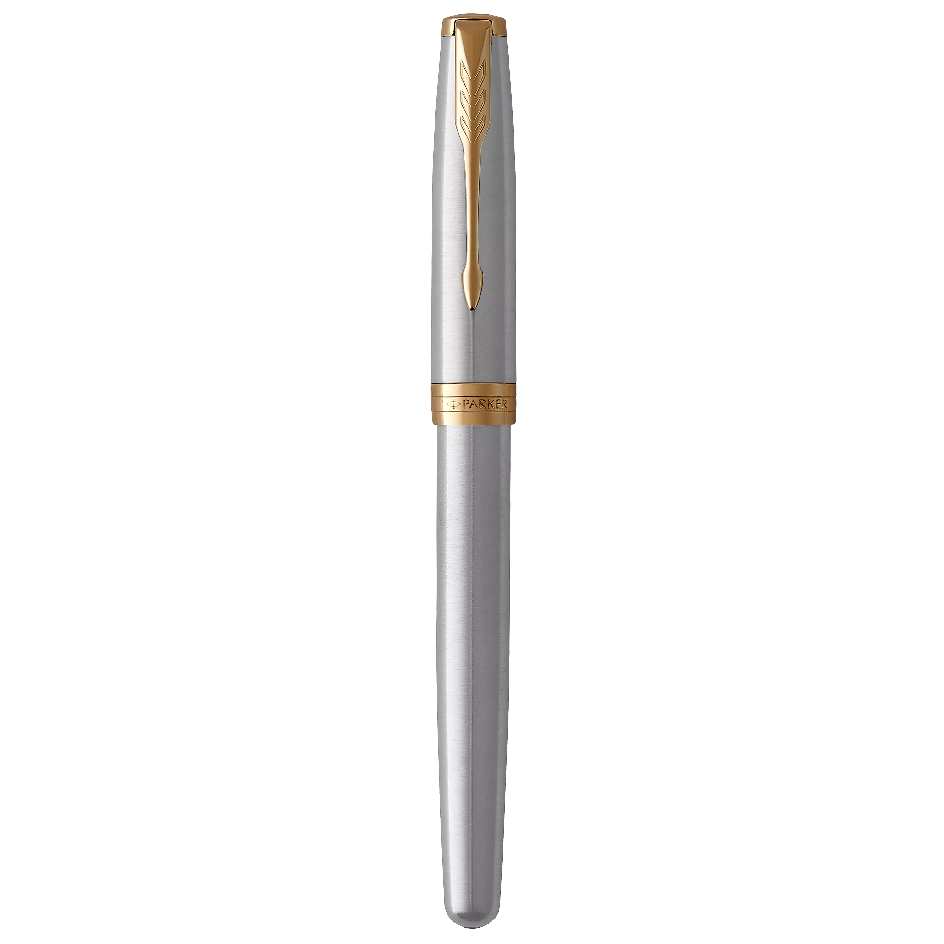PARKER Sonnet Stainless Steel GT fountain pen fine nib (British brand)