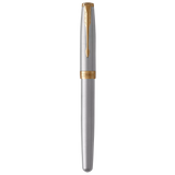 PARKER Sonnet Stainless Steel GT fountain pen fine nib (British brand)