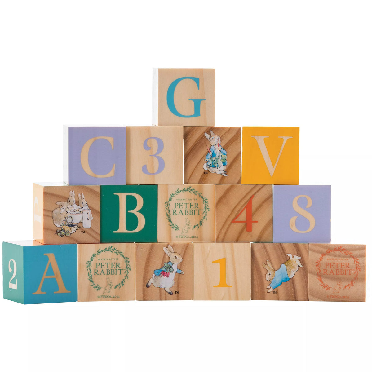 Peter Rabbit Wooden Picture Blocks Set 16 pieces, imported from the UK