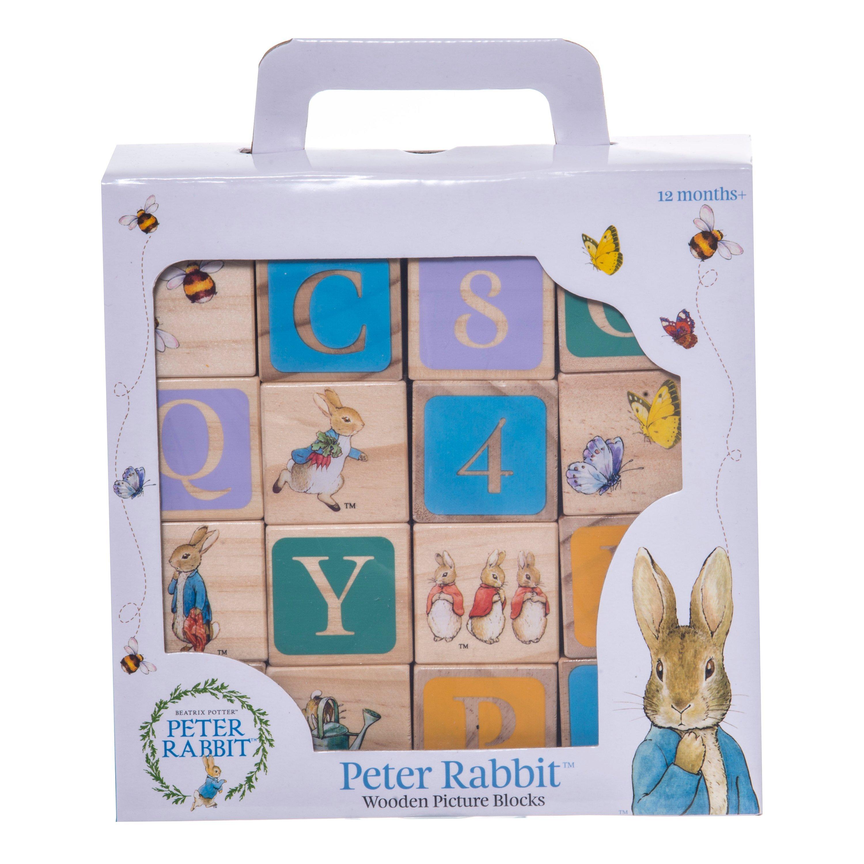 Peter Rabbit Wooden Picture Blocks Set 16 pieces, imported from the UK