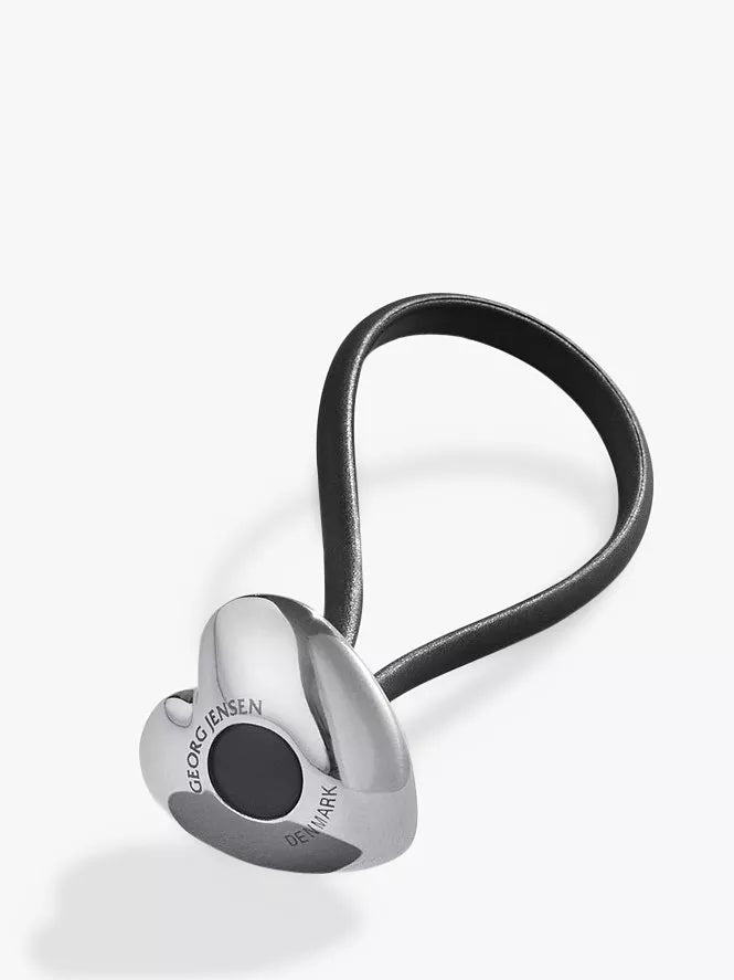 Georg Jensen heart keyring in stainless steel, imported from the UK