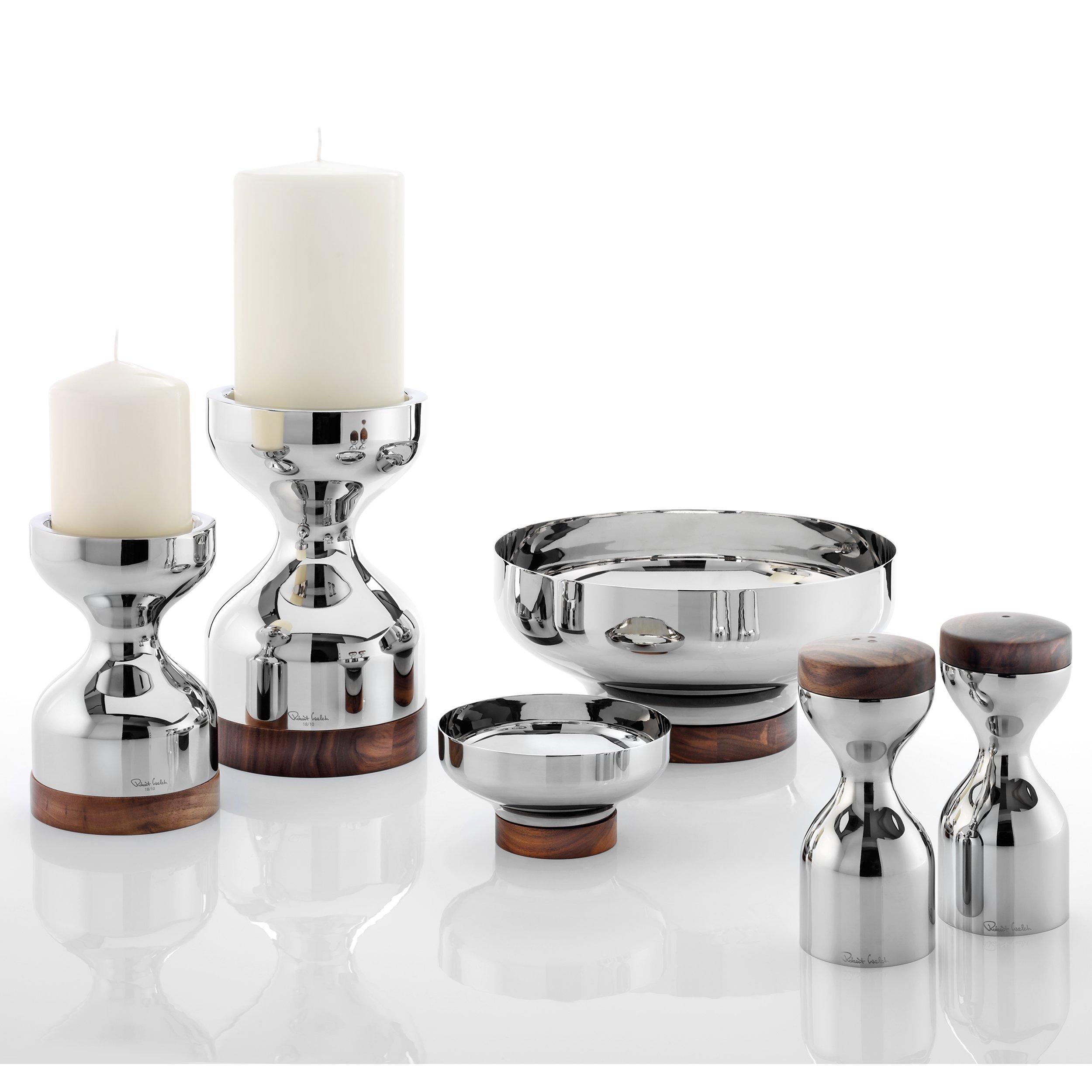Robert Welch Limbrey bowl stainless steel walnut base 12.5cm - British product